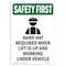 Signmission OSHA Sign, Hard Hat Required, 14in X 10in Aluminum, 10" W, 14" H, Portrait, OS-SF-A-1014-V-11140 OS-SF-A-1014-V-11140 - alternate 1